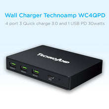 Load image into Gallery viewer, Technoamp WC4QPD 4 port 3 Quick charge 3.0/ Huawei FCP and 1 USB PD 45watts